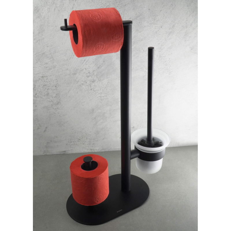 Wielofunkcyjny Stojak Łazienkowy 3w1 Nero Mat - Styl i Funkcjonalność w Twojej Łazience