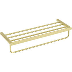 Elegancka Półka Łazienkowa Złota - Stal Nierdzewna, Nowoczesny Design, Montaż w Zestawie