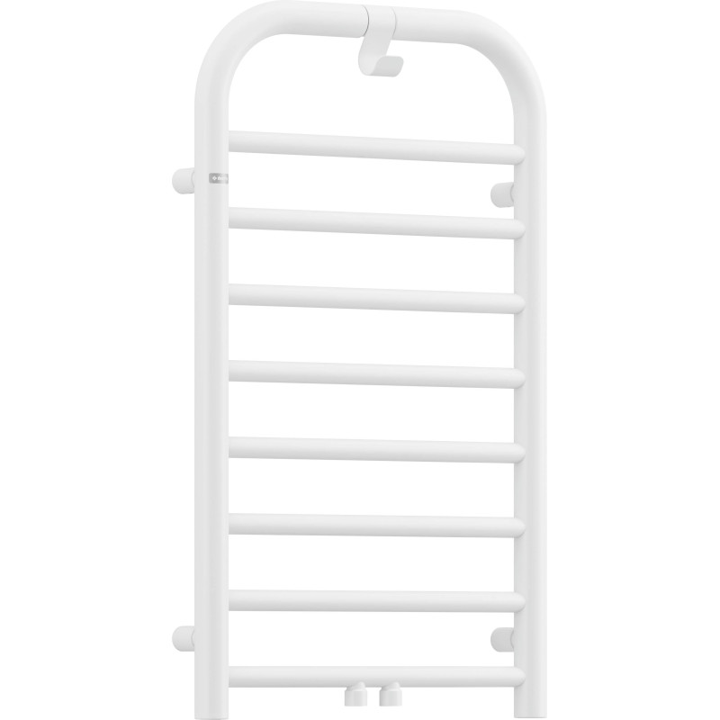 Stylowy grzejnik łazienkowy 80cm, wodno-elektryczny, moc 335W, stal niskowęglowa, bianco