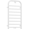 Stylowy grzejnik łazienkowy 80cm, wodno-elektryczny, moc 335W, stal niskowęglowa, bianco