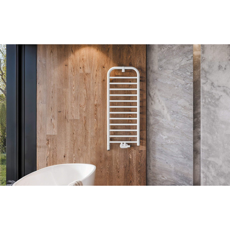 Grzejnik Elegance Bianco 1210 mm - Wodno-Elektryczny, Moc 458W, Idealny do Twojej Łazienki