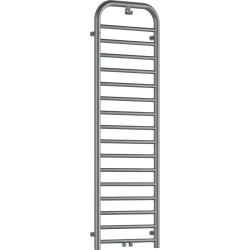 Stylowy grzejnik łazienkowy 157cm, wodno-elektryczny, stalowy mat - Moc aż 586W!