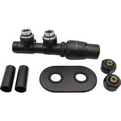 Zawór termostatyczny premium - czarny do grzejnika dolnego złącza (prawy)