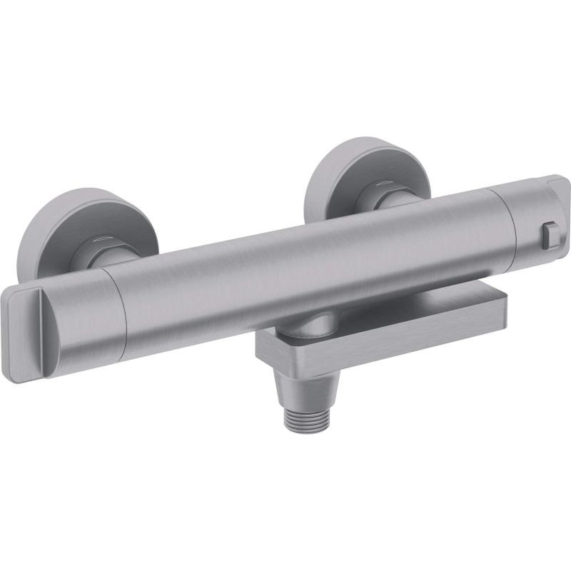 Termostatyczna bateria wannowa Premium ze stalowym wykończeniem i składaną wylewką