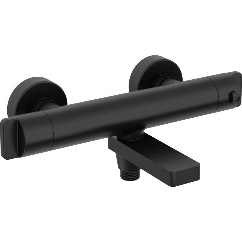 'Termo Luksus Nero: Elegancka bateria ścienna do Twojej łazienki'