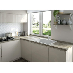 Złota Bateria Mosiężna "Elegance" z Alabastrowym Wykończeniem i Obrotową Wylewką