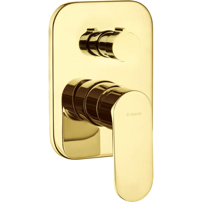 Złota Bateria Podtynkowa z Przełącznikiem - Luksusowy Mosiądz i Precyzyjny Mieszacz