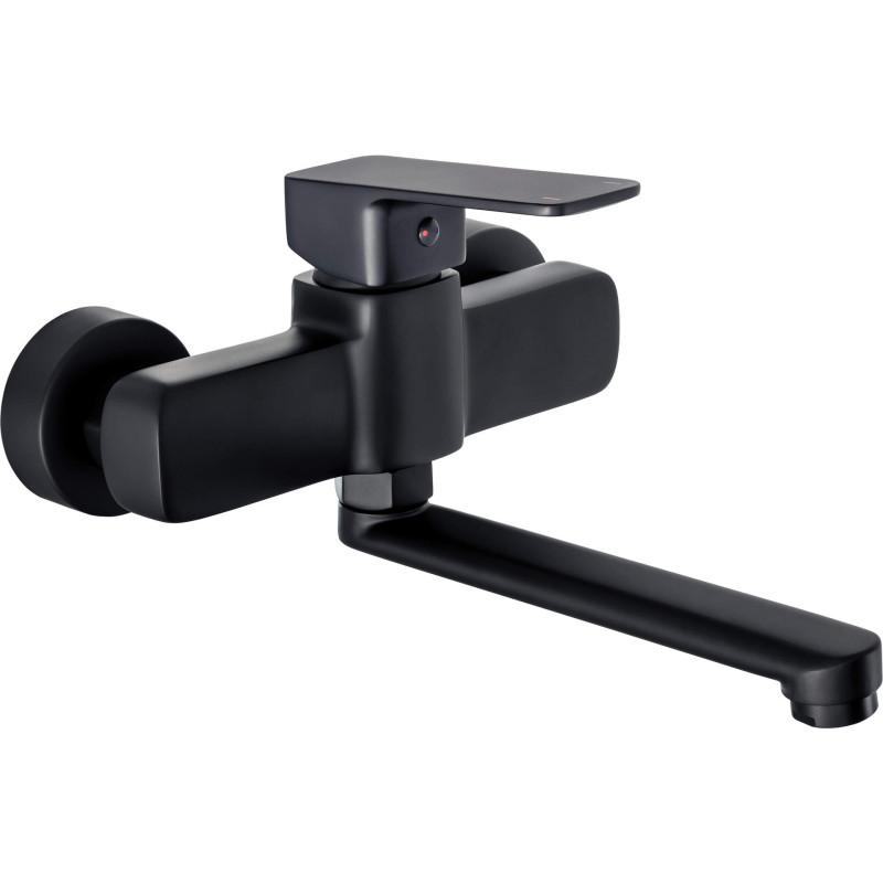 Czarna Bateria Ścienna MARO Deante z Obracającą Wylewką - Styl i Funkcjonalność w Jednym