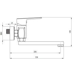 Czarna Bateria Ścienna MARO Deante z Obracającą Wylewką - Styl i Funkcjonalność w Jednym