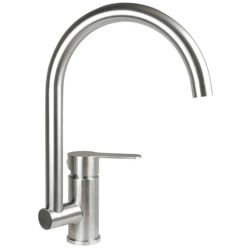 Stalowa Bateria Kuchenne Elegance 360° z Wylewką Obrotową i Głowicą Ceramiczną 35mm