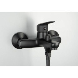 Nero - Elegancka Bateria Wannowa Ścienna z Mosiądzu z Ceramiczną Głowicą 35mm