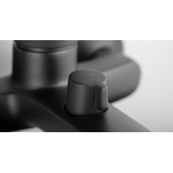 Nero - Elegancka Bateria Wannowa Ścienna z Mosiądzu z Ceramiczną Głowicą 35mm