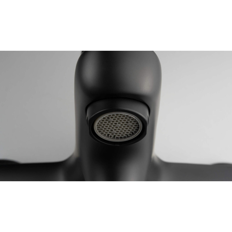 Nero - Elegancka Bateria Wannowa Ścienna z Mosiądzu z Ceramiczną Głowicą 35mm