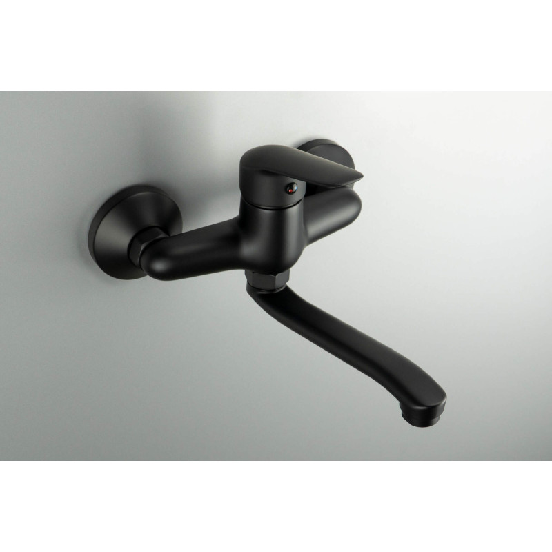 Deante Boro bateria umywalkowa ścienna nero