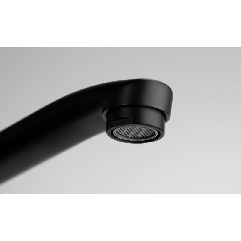 Stylowa Bateria Ścienna z Mosiądzu Nero - Jednouchwytowa Elegancja do Twojej Łazienki