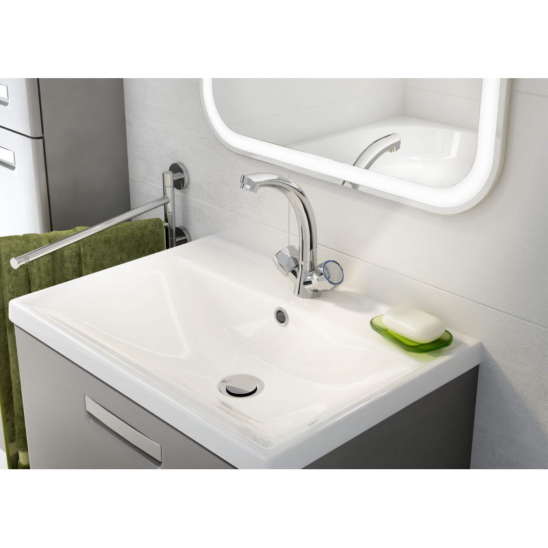 Ekspresja Stylu: Chromowana Dwuuchwytowa Bateria Umywalkowa z Obracaną Wylewką