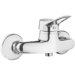 Chromowana Bateria Prysznicowa na Ścianę: Jednouchwytowa Klasa S, Mosiądz, 2 Lata Gwarancji