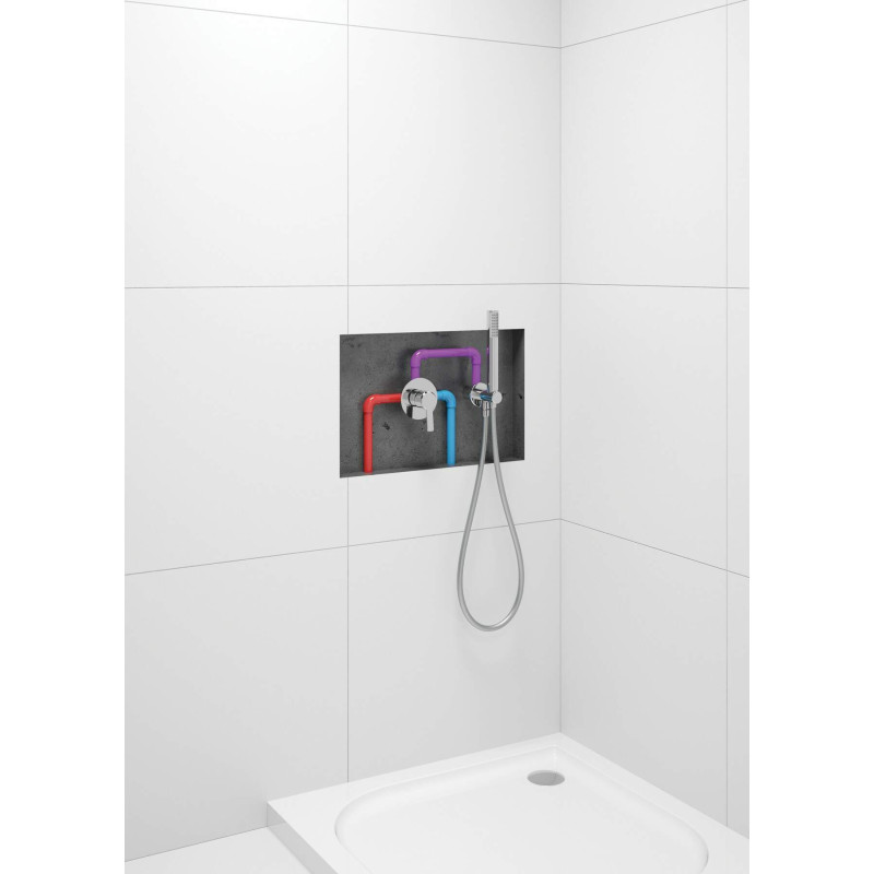 Elegancka Podtynkowa Bateria Prysznicowa Chromowana z Mosiądzu - Nowoczesny Design!