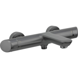 Titanium Elegance: Ścienna bateria wannowa z dwuuchwytowym mieszaczem