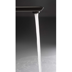 Bateria umywalkowa premium: elegancja titanium, jednouchwytowa z aeratorem silikonowym