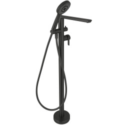 Elegancja i funkcjonalność: Wolnostojąca bateria wannowa nero z zestawem prysznicowym