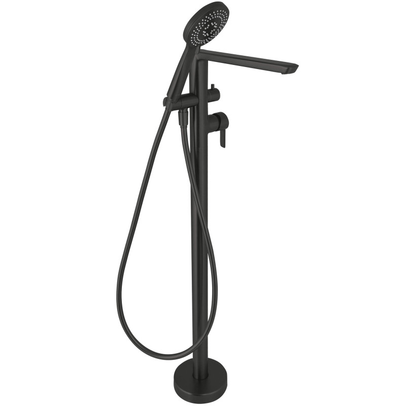 Elegancja i funkcjonalność: Wolnostojąca bateria wannowa nero z zestawem prysznicowym