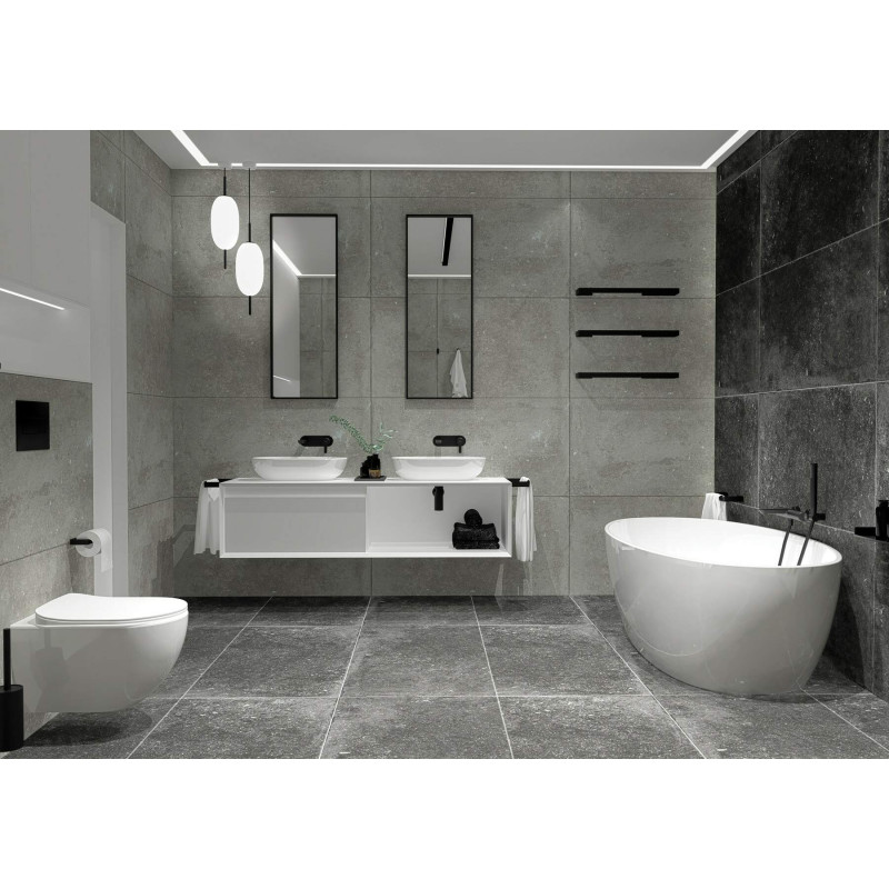 Elegancka Bateria Umywalkowa Nero - Podtynkowy Mosiądz z Ceramiczną Głowicą