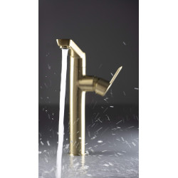 Deante Arnika bateria umywalkowa złoty szczotkowany