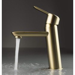 Deante Arnika bateria umywalkowa złoty szczotkowany