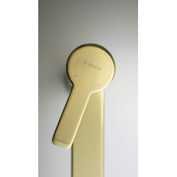 Elegancka Bateria Umywalkowa Złoto Szczotkowane z Wysokim Profilowanej Główką