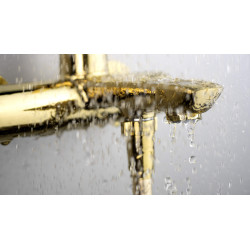 Złota Bateria Wannowa Elegance – Jednouchwytowy Luksus z Mosiądzu