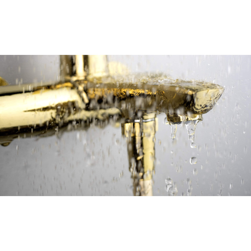 Złota Bateria Wannowa Elegance – Jednouchwytowy Luksus z Mosiądzu