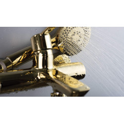 Złota Bateria Wannowa Elegance – Jednouchwytowy Luksus z Mosiądzu