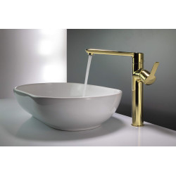 Złota Baterie Elegant: Mosiężna Wysoka Klasa z Obracaną Wylewką i Silikonowym Aeratorem