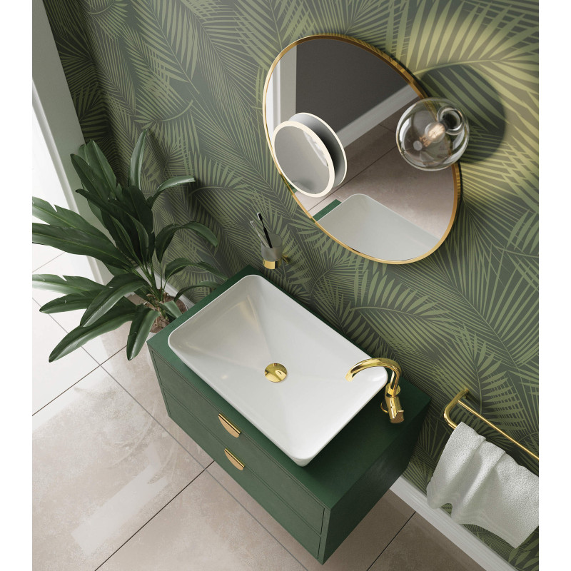 Elegancka Złota Bateria Umywalkowa z Obrotową Wylewką - Luksus i Funkcjonalność w Jednym