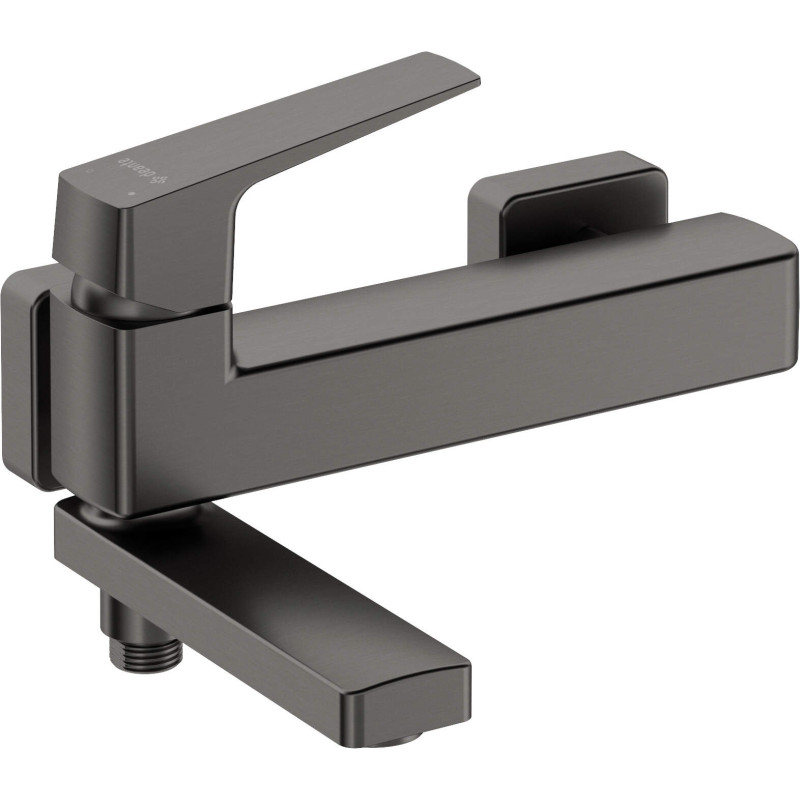 Titanium: Ścienna bateria wannowa z mosiądzu i składaną wylewką - elegancja i funkcjonalność