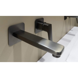 Podtynkowa bateria umywalkowa Titanium, jednouchwytowa, mosiądz, klasa A, aerator honeycomb