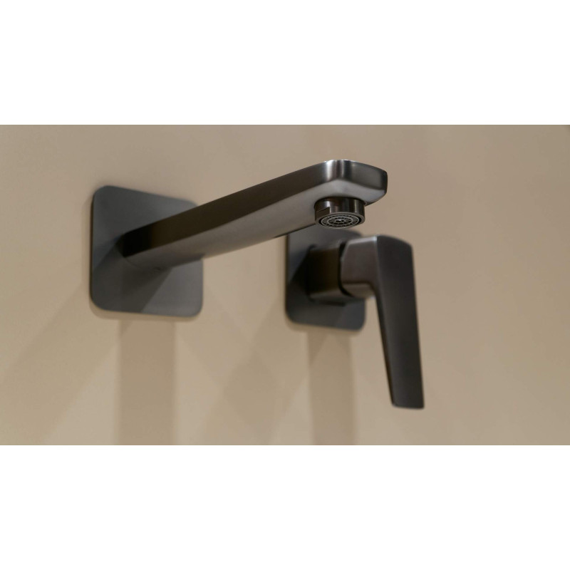 Podtynkowa bateria umywalkowa Titanium, jednouchwytowa, mosiądz, klasa A, aerator honeycomb