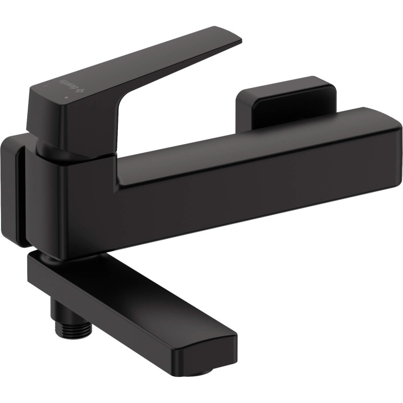 Czarna Bateria Wannowa Nero ze Składaną Wylewką - Styl i Funkcjonalność w Twojej Łazience