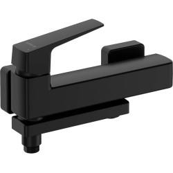 Czarna Bateria Wannowa Nero ze Składaną Wylewką - Styl i Funkcjonalność w Twojej Łazience