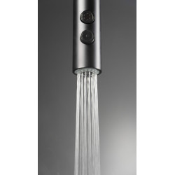 Bateria kuchenna Nero z wyciąganą wylewką, stal 304, 2 funkcje, strumień precyzyjny