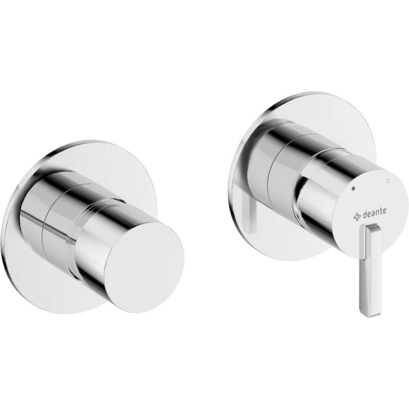 Luksusowa bateria prysznicowa chromowana z ukrytym montażem i przełącznikiem funkcji