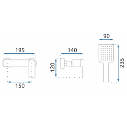 Ekstrawagancka Czarna Bateria Prysznicowa MY1902-8B STORM - Elegancja i Styl w Twojej Łazience