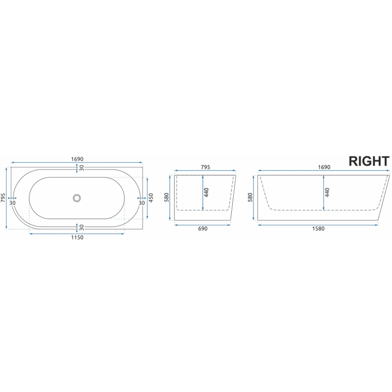 Elegancka Wanna Narożna Sydney Belanto 170P - Nowoczesny Design