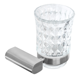 Elegancki Kubek Łazienkowy Wiszący w Chromowanym Wykończeniu CRIS