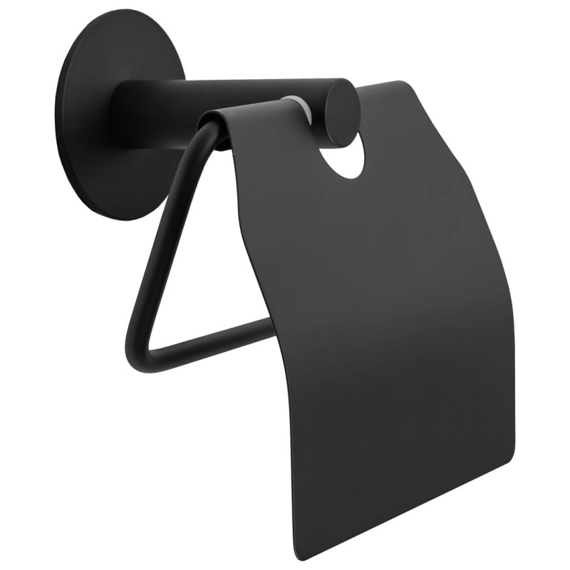 Czarny uchwyt na papier DUO - nowoczesny design dla Twojej łazienki