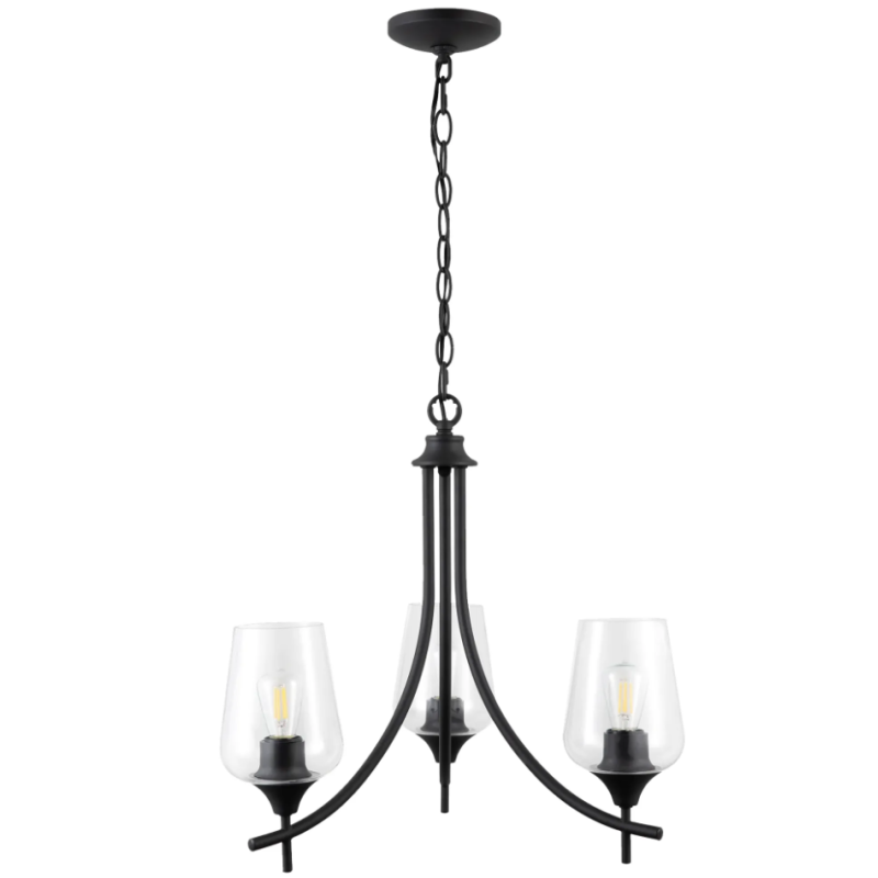 Elegancka Lampa Wisząca APP1235-3CP - Nowoczesny Czarny Design