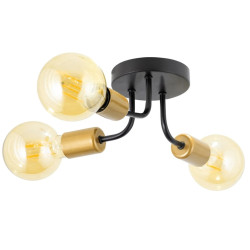 Elegancka Lampa Sufitowa APP1117-3C w Czerni i Złocie
