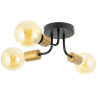 Elegancka Lampa Sufitowa APP1117-3C w Czerni i Złocie