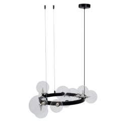 Stylowa Lampa APP1159-10CP Czarna Transparentna dla Nowoczesnych Wnętrz